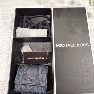 Michael Kors Navy and Black AirPod Case